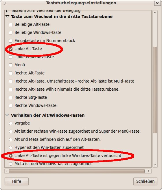 Weitere Ubuntu Tastatureinstellungen